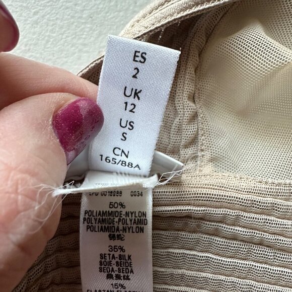 La Perla Silk Mesh Lingerie Slip Size S Sheer Beige Sexy Intimate Boudoir - Picture 4 of 9